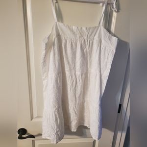 White boohoo eyelet sun dress